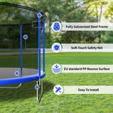 12 FT Trampoline for Kids with Safe Enclosure Net, Outdoor Fitness Trampoline with Waterproof Jump Mat Ladder for Indoor Park Kindergarten Toddler Trampolines