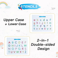 BMAG Magnetic Alphabet Letter Tracing Board, ABC Double-Sided Letter Drawing Board, Read Write Preschool Learning Board Gift for Kids Children Boys Girls